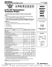 4N27 datasheet pdf Motorola