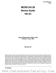9S12A128DGV1 datasheet pdf Motorola