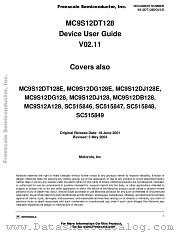 9S12DT128DGV2 datasheet pdf Motorola