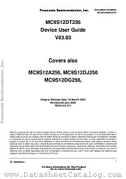 9S12DT256DGV3 datasheet pdf Motorola