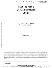 9S12E128DGV1 datasheet pdf Motorola