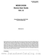 9S12H256BDGV1 datasheet pdf Motorola