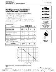 BDX34B datasheet pdf Motorola