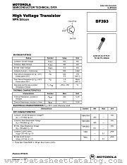 BF393 datasheet pdf Motorola