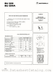 BU326 datasheet pdf Motorola