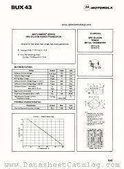 BUX43 datasheet pdf Motorola