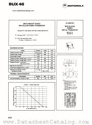 BUX46 datasheet pdf Motorola