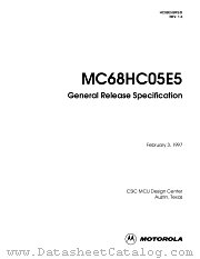 HC05E5GRS datasheet pdf Motorola