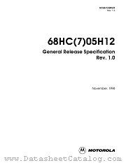 HC05HC12GRS datasheet pdf Motorola