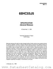 HC05J5GRS datasheet pdf Motorola