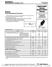 MAC218A4FP datasheet pdf Motorola