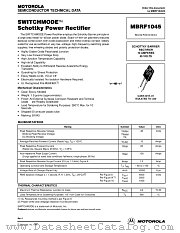 MBRF1045 datasheet pdf Motorola