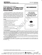 MC100ES6222 datasheet pdf Motorola