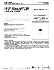 MC100ES6226 datasheet pdf Motorola
