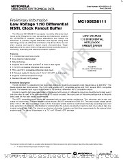 MC100ES8111 datasheet pdf Motorola