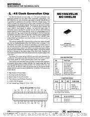 MC100EL38DW datasheet pdf Motorola