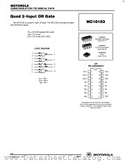 MC10103P datasheet pdf Motorola