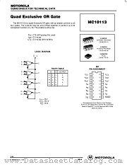 MC10113L datasheet pdf Motorola