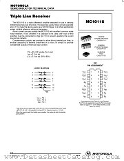 MC10116FN datasheet pdf Motorola