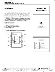 MC100EL33D datasheet pdf Motorola
