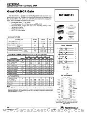 MC10H101L datasheet pdf Motorola