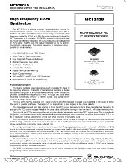 MC12429 datasheet pdf Motorola