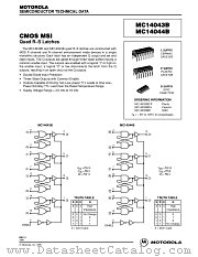 MC14043BCP datasheet pdf Motorola
