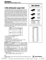 MC14581 datasheet pdf Motorola