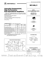 MC1458CP1 datasheet pdf Motorola