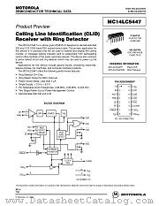 MC14LC5447 datasheet pdf Motorola