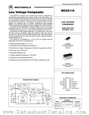 MC33110D datasheet pdf Motorola