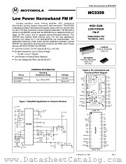 MC3359P datasheet pdf Motorola