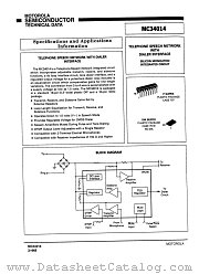 MC34014 datasheet pdf Motorola