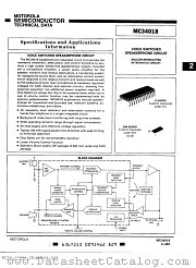 MC34018P datasheet pdf Motorola