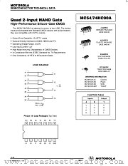 MC74HC00AN datasheet pdf Motorola