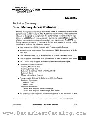 MC68450 datasheet pdf Motorola