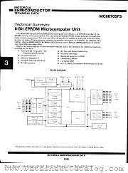 MC68705P3CS datasheet pdf Motorola