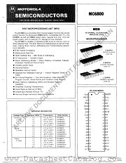 MC68A00CL datasheet pdf Motorola