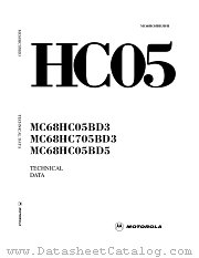 MC68HC05BD3D/H datasheet pdf Motorola