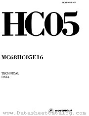 MC68HC05E16 datasheet pdf Motorola