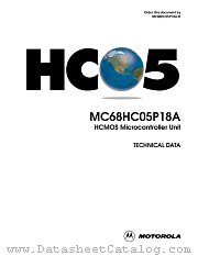 MC68HC05P18A datasheet pdf Motorola