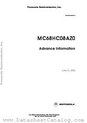 MC68HC08AZ0 datasheet pdf Motorola