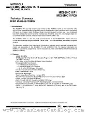 MC68HC11F1VFN4 datasheet pdf Motorola