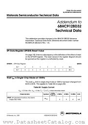 MC68HC912BD32AD datasheet pdf Motorola