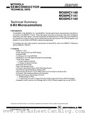 MC68HC11A0 datasheet pdf Motorola