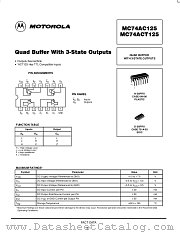 MC74ACT125D datasheet pdf Motorola