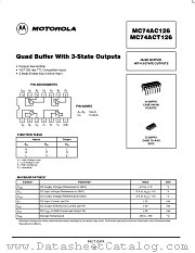 MC74ACT126D datasheet pdf Motorola