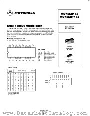 MC74ACT153D datasheet pdf Motorola