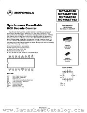 MC74ACT160N datasheet pdf Motorola
