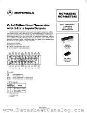 MC74AC245DW datasheet pdf Motorola